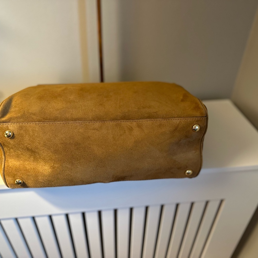 NWT Amerai Cuoio  Genuine Suede Top Handle Satchel - Picture 10 of 14